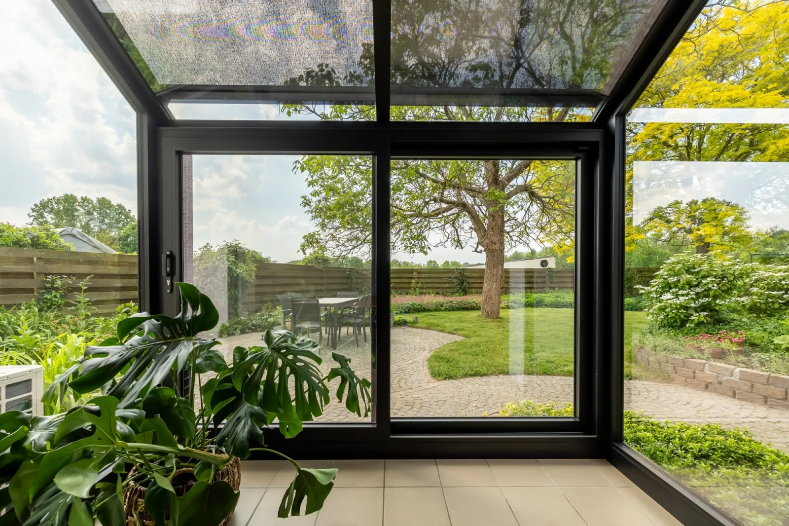 Natural light indoors with protection from solar heat