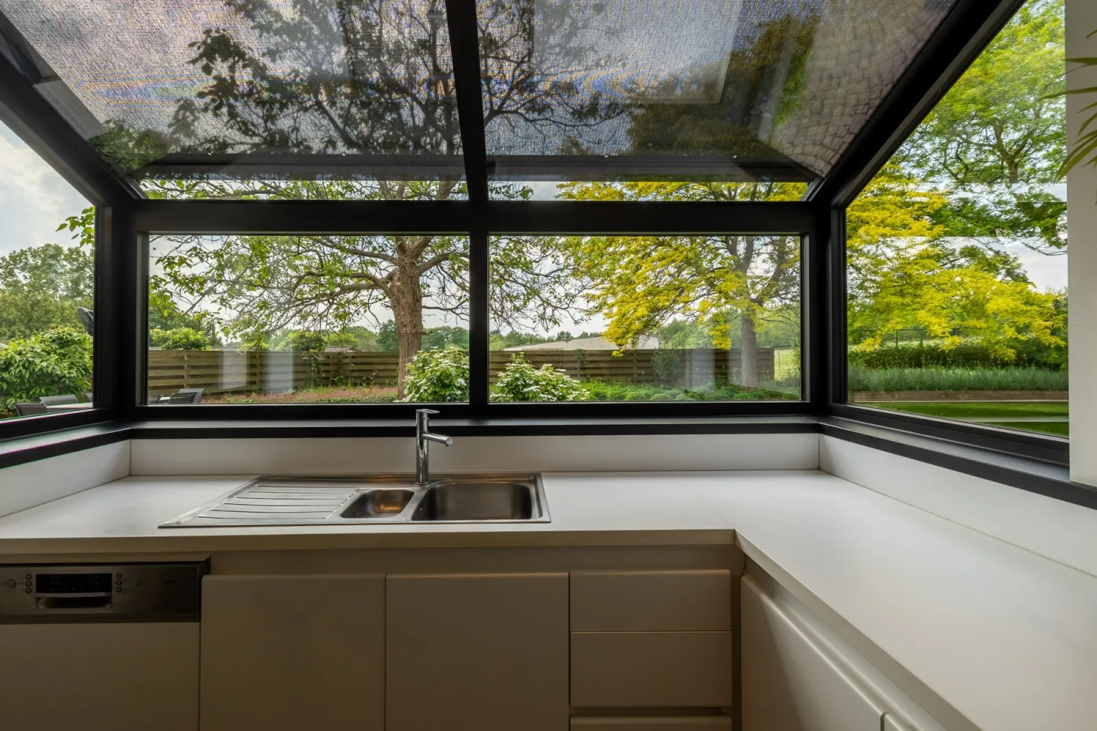 Natural light indoors with protection from solar heat