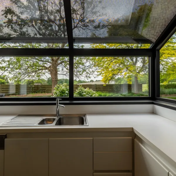 Natural light indoors with protection from solar heat